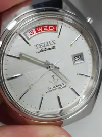 在飛比找Yahoo!奇摩拍賣優惠-Telux 鐵力士 展示錶 機械錶 不是seiko 鏡面3公