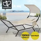Gardeon Hammock Bed w/ Stand Outdoor Sun Lounge Chair w/ Canopy Chaise Beige