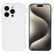 For iPhone 15 Pro Raised Bezel Protection Phone Cover TPU Cell Phone Case Heart Shaped Design
