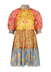 Zimmermann Junie Floral-print Cotton Mini Dress - Multicoloured - 1 (UK 10 / S) 1 (UK 10 / S)