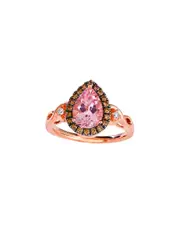 Le Vian Peach Morganite 14K Rose Gold 1.61 ct. tw. Diamond & Morganite Half-Eternity Cocktail Ring