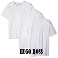 在飛比找momo購物網優惠-【HUGO BOSS】2022時尚男棉質白色圓領短袖內衣3件