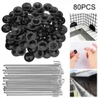 100 PCS Solar Panel Bird Mesh Fasteners J Hook and Washers