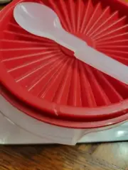 Tupperware Servalier Condiment Serving Set with Caddy and Two Bowls and Spoons
