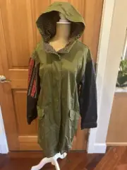 NWT Current Elliott Harper Olive Multi Color Parka Size MD (2)