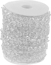 SHINEOFI 1Roll Beaded Fringe Trim Delicate Sofa Curtain Accessory for Home Decoration of Transparent Beaded Trim for DIY Projects and Embellishing Sofas Curtains