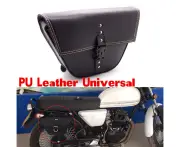 Triangle Synthetic Leather Motorcycle Side Saddle Bag For Cafe Racer Atv Bikes