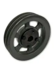 2 GROOVE CAST IRON ELECTRIC MOTOR PULLEY SHEAVE 7.25", TWO GROOVE 3L 4L A BELTS