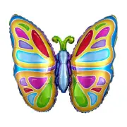 Mylar Balloon Bright Multicolor Butterfly 25"