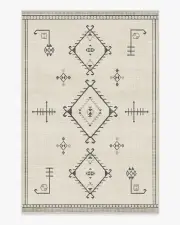 185' x 275' | Machine Washable Runner Rug | Kid & Pet Friendly | Indoor Rug | Damali Black & White Rug | Ruggable