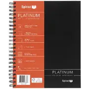 Spirax Platinum A4 Notebook 200 Pages Black