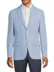 TOMMY HILFIGER Men's Slim-Fit Solid Weave Woven Blazer Blue Size 40L MSRP $295
