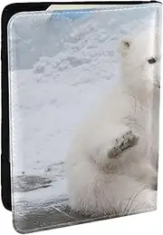[JEJEA] Baby Polar Bear Print Travel Organizer Credit Cards Case Passport BookPassport Holder Cover Wallet forTraveling,, Black, One Size