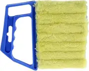 Window Blind Cleaner Duster Brush | Duster for Car Air Vent Dashboard - Detailing Brush with Detachable Double Head Microfiber Cleaning Cloth B/