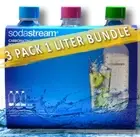 Soda Stream 3 Pack Sodastream Reusable Sparkling Water Carbonating Bottles 1 L