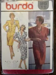 Burda 5113 UNCUT Sewing Pattern, Misses' Dress, Size 14-24