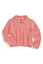 NWT Tea Collection Munter Haus Sweater PINK AMARYLLIS Size 5