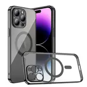 For Apple iPhone 15 Plus MagSafe Magnetic Case with HaloLock Shockproof Military Grade Protection Scratch Resistant Back Protective Cover (Black)