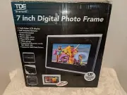 TDE Systems 7 inch Clock/ Digital Photo/Video/MP3 player w/Remote Control New