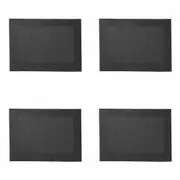 4x Maxwell & Williams Placemat Table Protector Mat 45x30cm Wide Border Charcoal