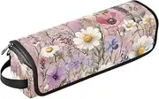 Yoogain Travel Bag and Heat Resistant Mat with Zipper Hair Tools Organizer Storage Bag for Hot Tools Curling Iron Flat Irons Hair Volumizer Styler, Autumn Flowers Vintage Travel Bags, autumn flowers