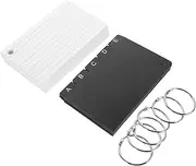 COHEALI 1set Punched Blank Index Note Cards Metal Binder for Studying Office Use and Creative Writing Portable Flashcards for Vocabulary and Ideas Organization