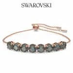 SWAROVSKI 施華洛世奇 EXALTA 手鏈, 黑色, 鍍玫瑰金色調