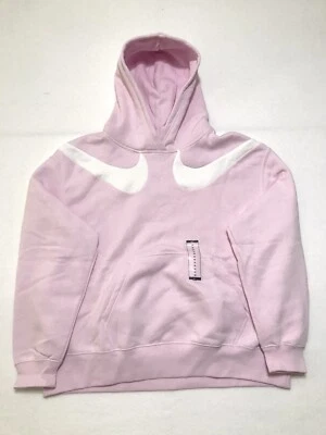 Nike Swoosh Sportswear Hoodie Women's 1X Pink White DD5580-695