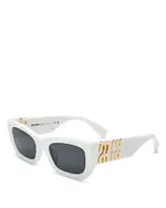 Miu Miu Mu Rectangle Sunglasses, 53mm