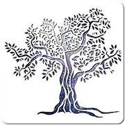 GORGECRAFT Tree of Life Stencil Template Large 11.8x11.8 Inch Reusable Sign Home Decor for Painting on Wood Wall Scrapbook Card Floor Drawing