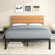 Zinus Queen Metal & Pine Wood Bed Frame