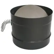 DuraVent DuraBlack 8" Stovepipe Adaptor with Damper Section 8DBK-DS