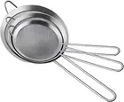 Set of 3 Fine Mesh Strainers Stainless Steel Sieve Colander Small Medium Large