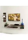 Wooden Wall Mounted U Shape TV Unit, Cabinet, with TV Stand Unit Wall Shelf Room