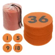 4 Inch Carpet Markers, 36Pcs Sit Dots with Numbers 1-36, Orange