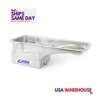 Canton 15-850, One Zinc Steel Bbf Fe Front Sump Oil Pan Performance Racing Parts