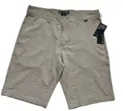 Travis Mathew Prestige Golf Shorts Mens Kendo Khaki Check Pattern Stretch Sz 34