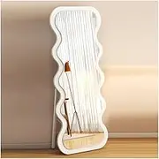 Full Length Mirror with Stand,Wave Shape Mirror,Free Standing Oversized Floor Standing Mirror,for Dressing Room Bedroom(Color1,70cm)