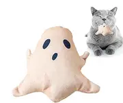 Pet Stuffing Cat Cat Teething Toy Funny Catnip Pillow Halloween Cat Pillow Kitty Cat Nip Chewing Stuffed Toy Cute Ghost Cat Nip Plush Halloween Pet Toy Soft Plush Toy