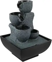 Outdoor Water Feature Tabletop Water Fountain Indoor Waterfall Feature Ball Decorative Desktop Fountain with Quiet Submersible Pump Pond Water Features