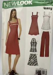 New Look Pattern Sz 6-16 Sundress, Halter Top, Skirt & Pants #6789 UNCUT pattern