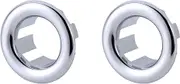 ARCORA 2 Pack Sink Overflow Ring, Bathroom Kitchen Sink Basin Trim Overflow Cover Hole Insert Cap Chrome