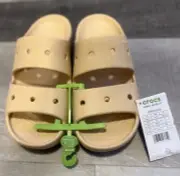 NEW Crocs Classic Sandal V2 Beige Women’s Size 8 Men’s 6 Lightweight Slip-On