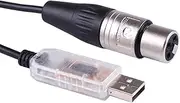 USB to DMX512 Controller Interface Adapter Dongle Stage Lighting Freestyler Software FT232R USB Serial UART Converter 3Pin XLR Connector Female Cable (Length: 16.4ft/5.0m)