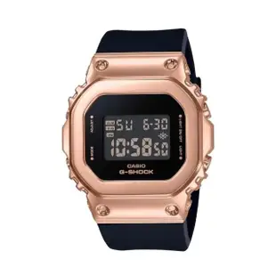 【CASIO 卡西歐】G-SHOCK 簡約優雅 韓團 ITZY 玫瑰金錶殼 金屬時尚女錶(GM-S5600PG-1)