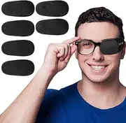6PCS Eye Patches Adjustable Soft Amblyopia Lazy Eyepatch Comfortable Left or Right Single Eye Cover Reusable Soft Medical Eye Patches for Adults Kids Eyeglass Treat Strabismus