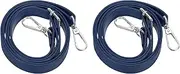 [uxcell] Leather Purse Strap Replacement PU Crossbody Strap Adjustable Long with Gold Lobster Buckles, 51 Inch Fit for Handbags Shoulder Bag Accessories - Rectangle (2 Pack, Dark Blue)