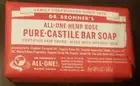 Dr Bronner's / Bronners Hemp Rose Scent Pure-Castile Magic Bar Soap Organic 5 Oz
