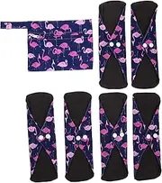 ORFOFE 1 Set Portable Menstrual Pads of Reusable Sanitary Napkins for Women Convenient Washable Sanitary Pads with Storage Bag Pouch for Travel and Daily Use