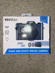 New Vivitar 4K Digital Camera with 8x Digital Zoom & 3" Display (VECXX101-BLK)